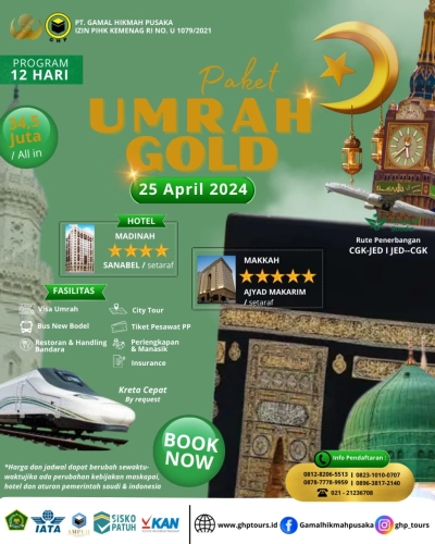 Umroh Gold program 12 Hari