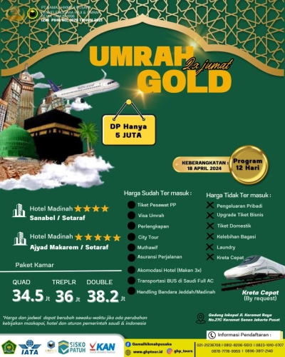 Umroh Gold Program 12 Hari