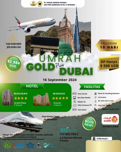 Umroh Gold Plus Dubai 10 Hari