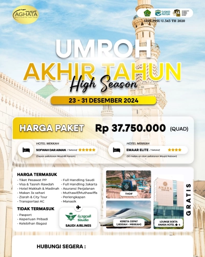 Umroh Akhir Tahun High Sesion 9 Hari