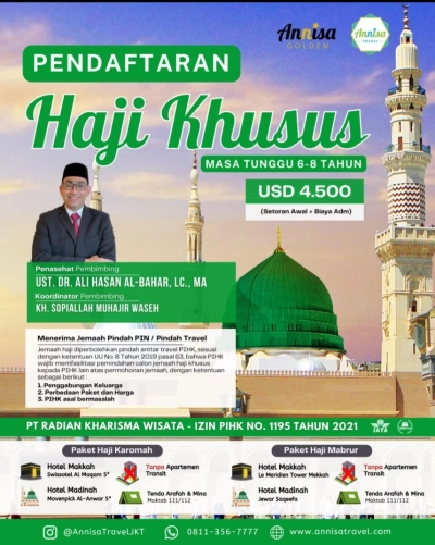 Pendaftaran No Porsi Haji Plus/Khusus - Masa Tunggu 5-7 Tahun