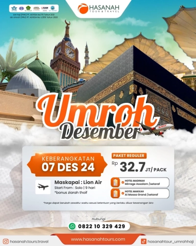 Umroh Reguler 07 Desmber 2024