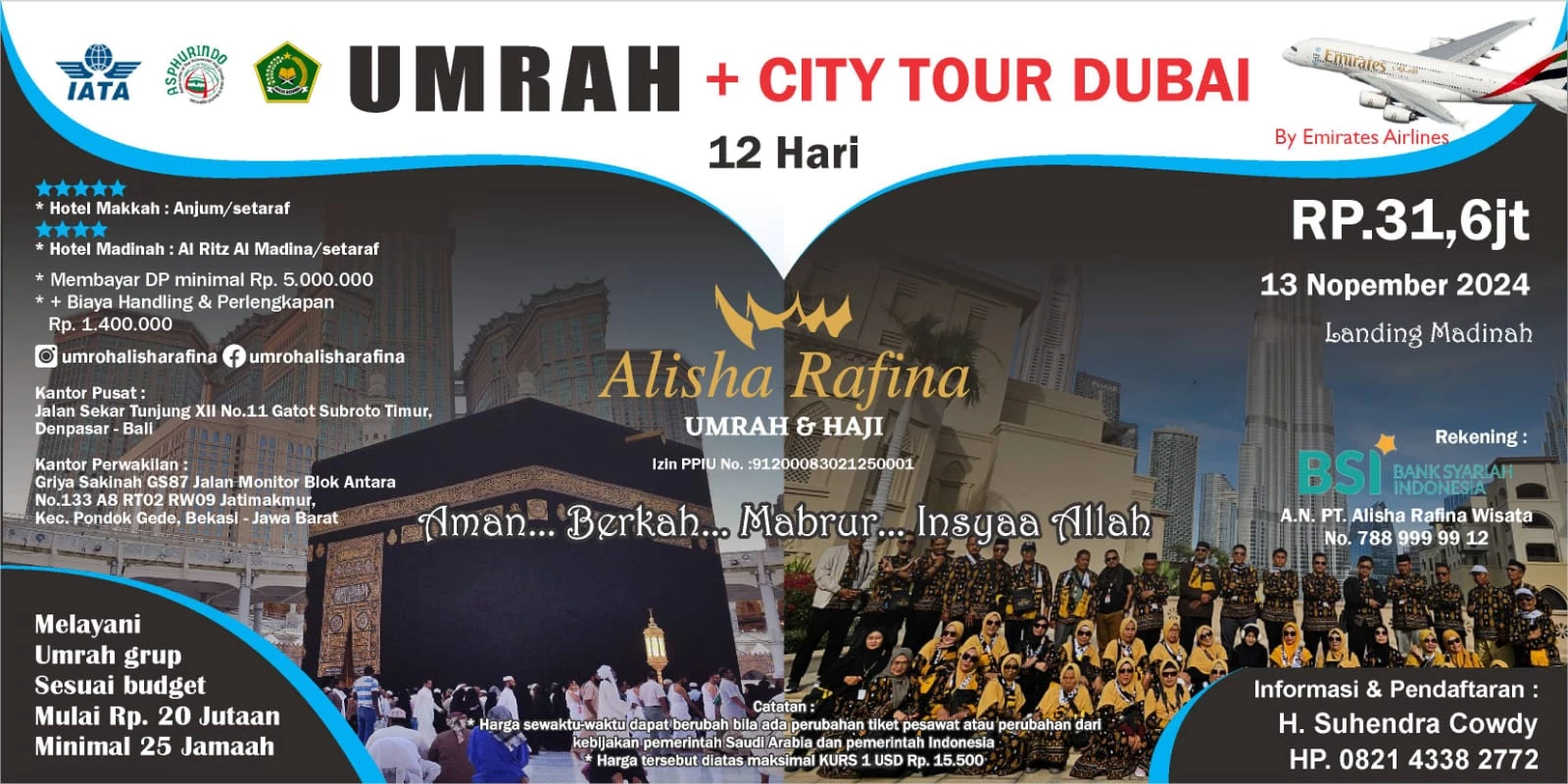 Umroh Plus City Tour Dubai - 12 Hari