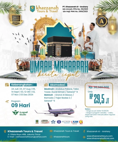 UMROH MAHABBAH KERETA CEPAT 9H BY SV