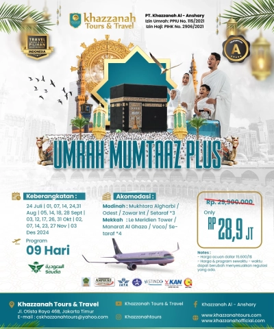 UMROH MUMTAAZ PLUS 9 HARI BY SV