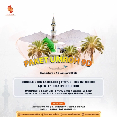 PAKET UMROH 9 HARI BY GARUDA INDONESIA